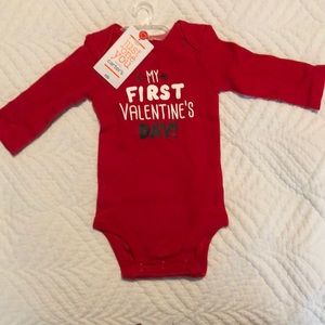 NWT My First Valentine’s Day onesie